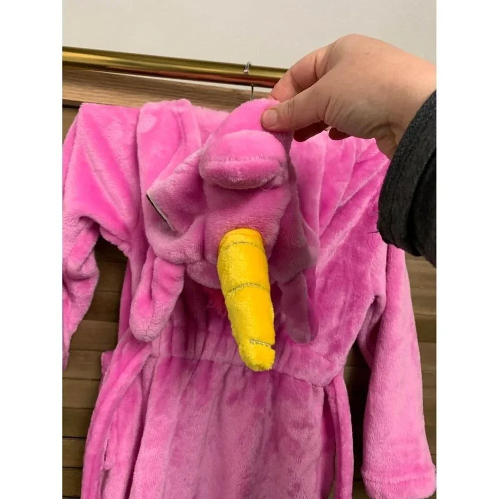 Girls Unicorn Hooded Robe Pink Small to Medium U4